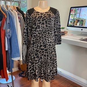AGB •Leopard Print A-Aline Dress